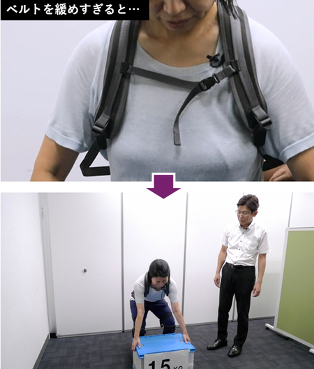 ベルトを完全に緩めると全く補助されず